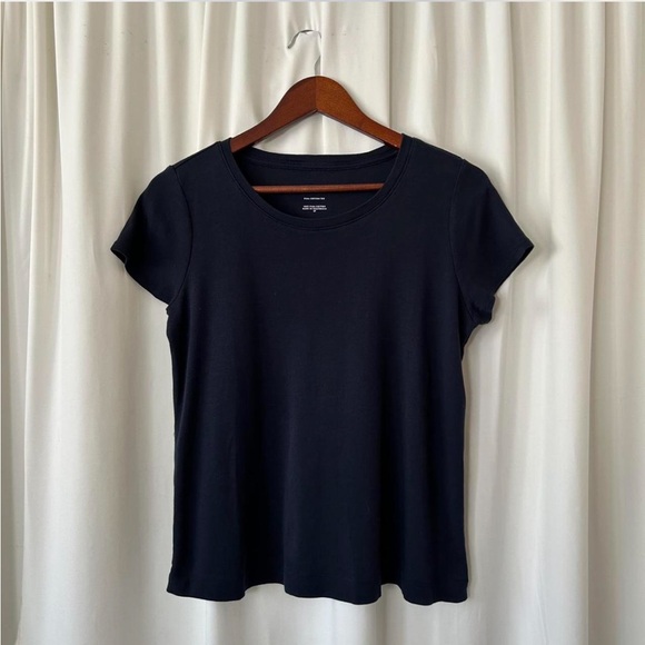 J.Jill Pima cotton tee Navy size small Petite. - Picture 6 of 8
